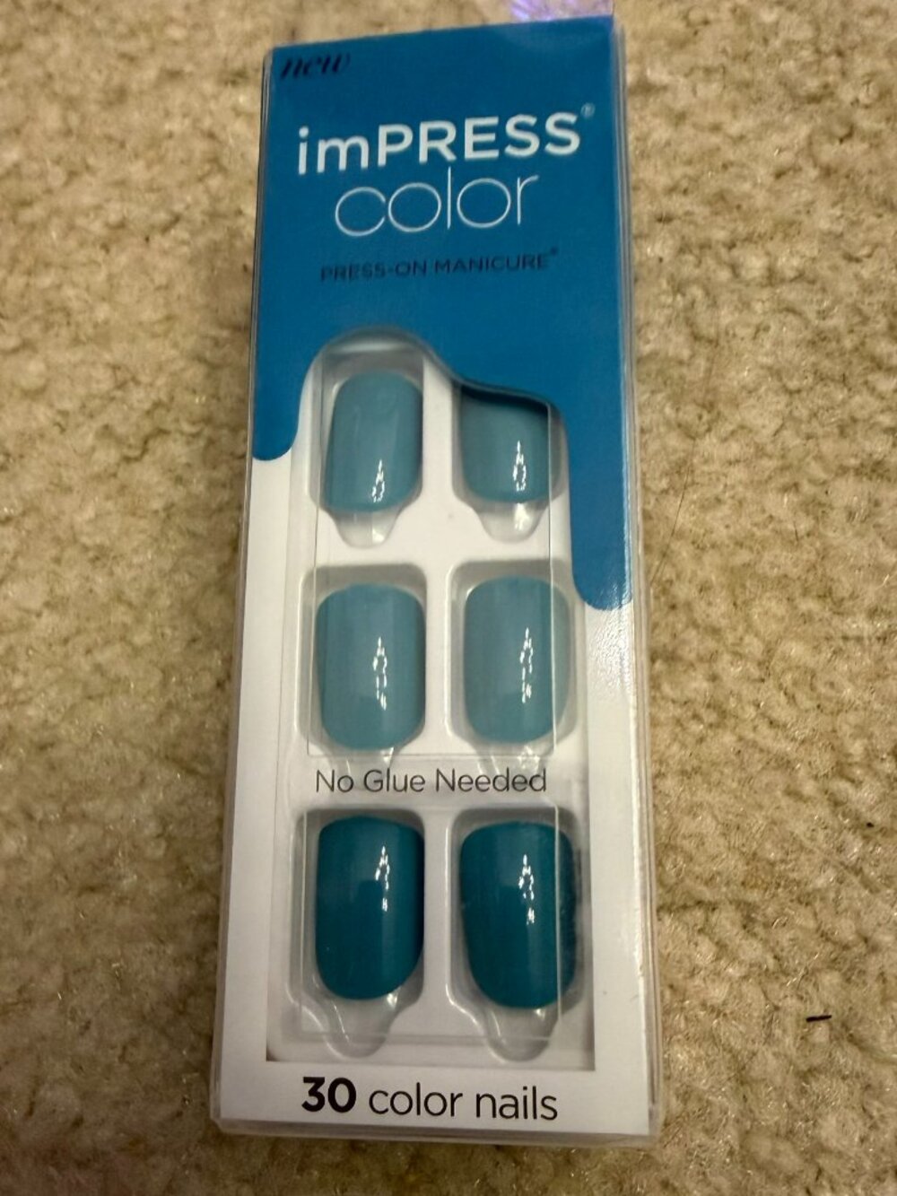 NIB Kiss imPRESS Color Press-On Nails "Beach Waves"